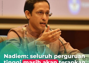 Nadiem: Universitas Masih Belajar Daring, Belum Tatap Muka