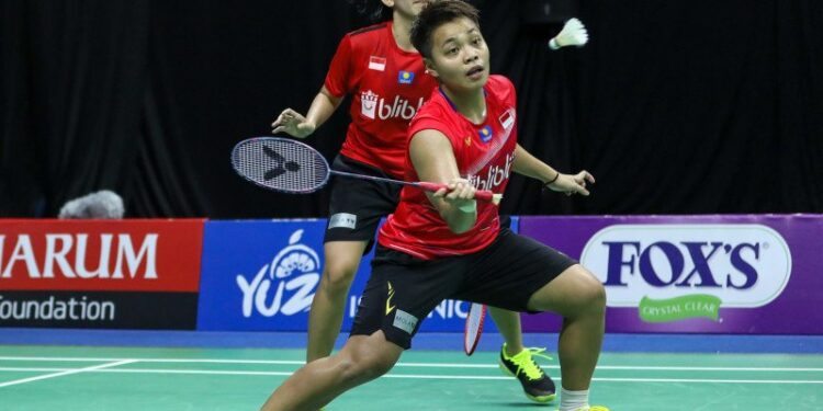 Apriyani/Mychelle Jumpa Ribka/Fadia di Partai Final