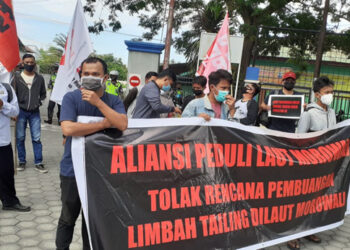 APLM dan Belasan Ormas Tolak Pembuangan Limbah di Laut Morowali