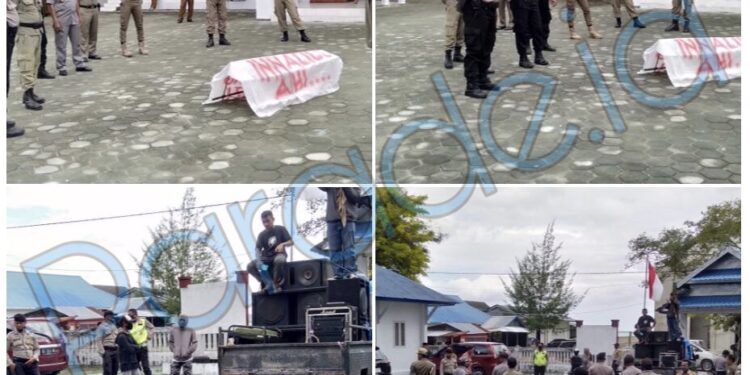 Pertanyakan Penggunaan Dana Covid-19, LSM-Garuda Geruduk Kantor Bupati