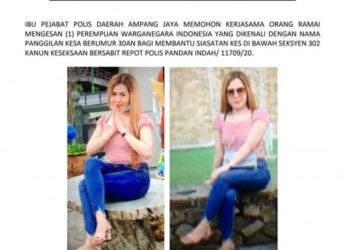 Polisi Malaysia Cari Wanita WNI terkait Kasus Pembunuhan