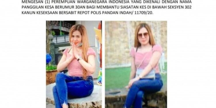 Polisi Malaysia Cari Wanita WNI terkait Kasus Pembunuhan