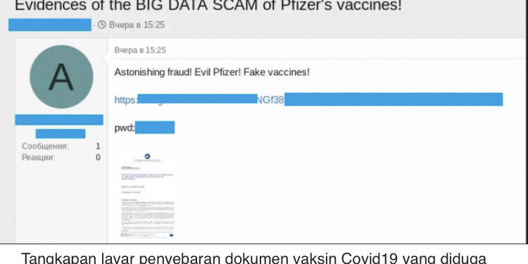Peneliti Temukan Dokumen Terkait Vaksin Covid-19 Dibocorkan di Darkweb