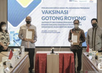 Kadin: 8,5 Juta Karyawan Swasta Terdaftar Vaksinasi Gotong Royong