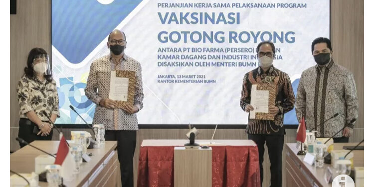 Kadin: 8,5 Juta Karyawan Swasta Terdaftar Vaksinasi Gotong Royong