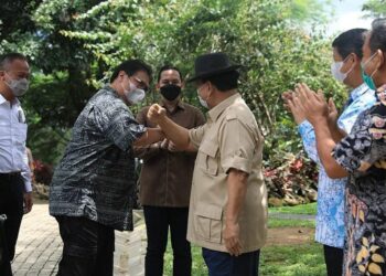 Ketum Golkar Berkunjung ke Kediaman Ketum Gerindra Prabowo Subianto