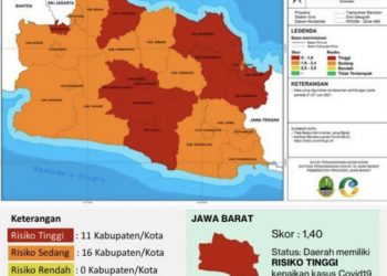 Gubernur Jabar Sebut 11 Daerah Masuk Zona Merah