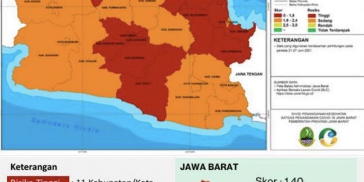 Gubernur Jabar Sebut 11 Daerah Masuk Zona Merah
