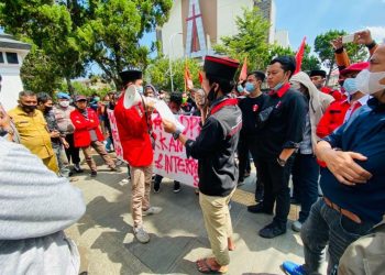 Aksi GMNI Sukabumi Raya terkait Proyek Pasar Pelita