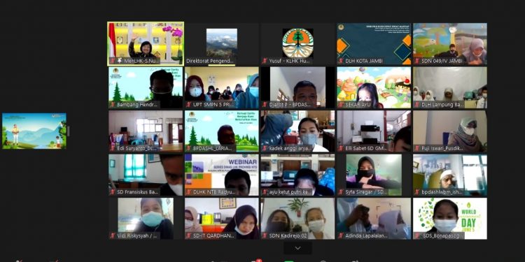 Menteri LHK Melakukan Pertemuan Daring dengan Perwakilan Pelajar Seluruh Indonesia