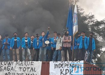 Aliansi Mahasiswa Unismuh Satu Lakukan Unjuk Rasa ‘Jokowi-Ma’ruf Gagal Total’