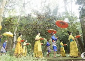 Warga Sekitar Telaga Buret Tulungagung Gelar Tradisi Ulur-ulur