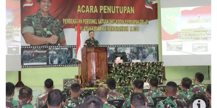Kasdam XVII Minta Satuan BKO Kodim Persiapan Jaga Disiplin