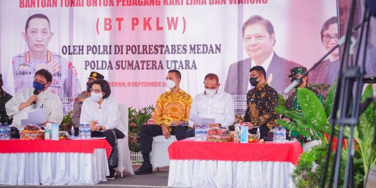Menko Perekonomian dan Menkeu Menghadiri Acara Peluncuran Program BT-PKLW di Sumsel