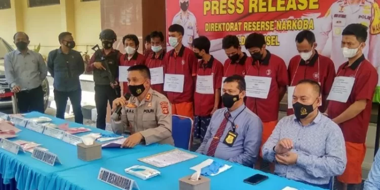 Polda Sumsel Mengungkap 35 Kasus Narkoba