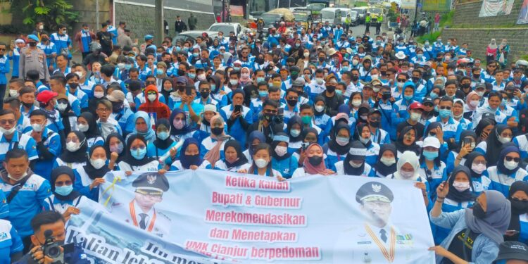 Buruh SPN Cianjur Tuntut UMK Naik 21 Persen