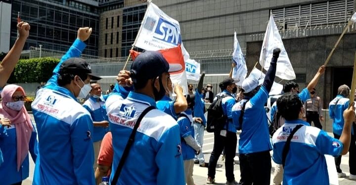 Buruh dari SPN Aksi di Depan Kedubes Jepang, Menyoal Dugaan Union Busting