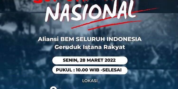 Aliansi BEM SI Berencana Aksi di Depan Istana Negara, Besok
