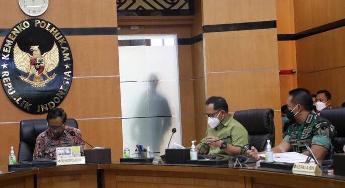 Rakortas Polkam, Menko Mahfud: Memastikan Tahapan Pemilu 2024 Berjalan Sesuai UU