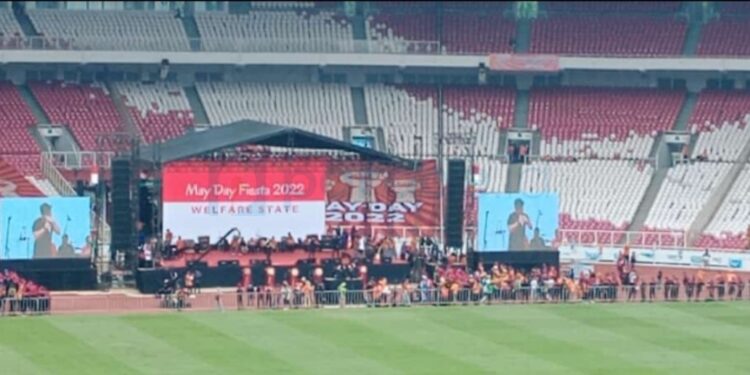 Partai Buruh Bersama Gerakan Buruh Indonesia Memperingati May Day Fiesta di GBK