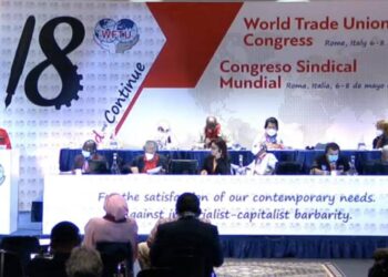 Sekjend KASBI Hadir di Kongres WFTU ke-18 di Roma, Singgung Omnibus Law