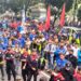 Ribuan Buruh Lintas Federasi/Konfederasi Jawa Barat Aksi di PTUN Bandung