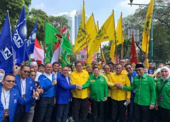 Ketum Golkar, PAN, PPP Longmarch ke KPU