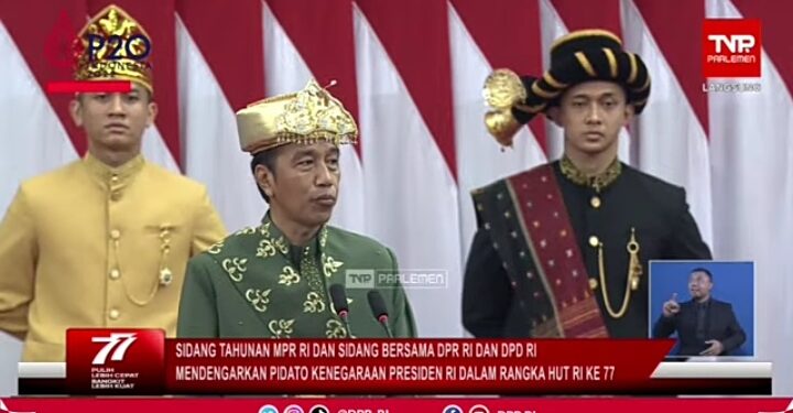 Pidato Lengkap Presiden Jokowi dalam Rangka HUT ke-77 Kemerdekaan Indonesia Tahun 2022
