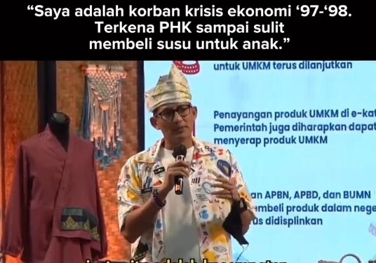 Menparekraf Mengaku Pernah Kesulitan Beli Susu Anak saat Krisis Ekonomi 1997-1998
