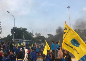 Aksi Unjuk Rasa PMII Tolak Kenaikan Harga BBM