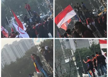 Ratusan Massa dari Banyak Elemen Mahasiswa Tolak Kenaikan BBM