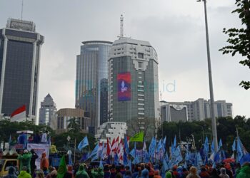 Ratusan Massa Buruh KSPSI AGN Tolak Kenaikan Harga BBM