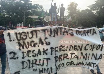 Aksi HMI-MPO Jakarta di Pertamina, Menyoal Kenaikan Harga BBM