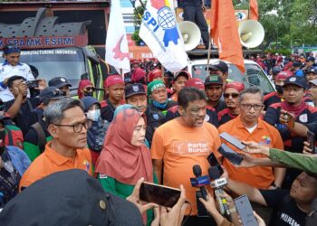 Aksi KSPI di Kemnaker Hari Ini