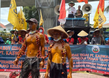 Aksi Unjuk Rasa SPI Tanjung Jabung Timur Jambi di Kementerian ATR/BPN