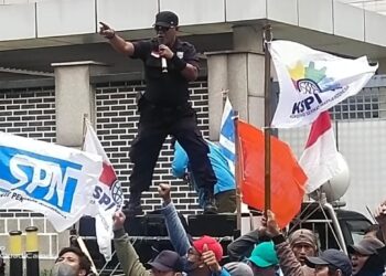 Aksi SPN DKI Jakarta di Kedubes Korsel Hari Ini