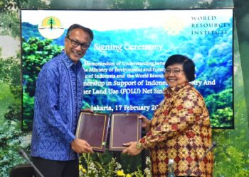 Penandatanganan Nota Kesepahaman Kementerian LHK dengan CEO WRI