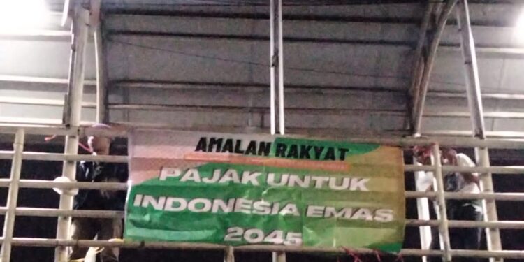 Beredar Spanduk Dukungan untuk Kemenkeu di Jakarta