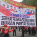“Kami adalah Serikat Pekerja/Serikat Buruh, Bukan Partai Buruh”, Bunyi Baliho Aksi May Day 2023 di DPR