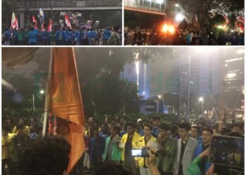 Aksi Unjuk Rasa Mahasiswa Memperingati 25 Tahun Reformasi