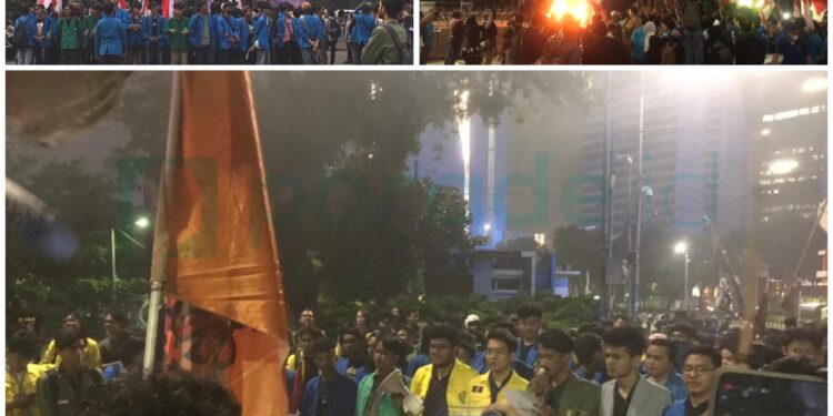 Aksi Unjuk Rasa Mahasiswa Memperingati 25 Tahun Reformasi