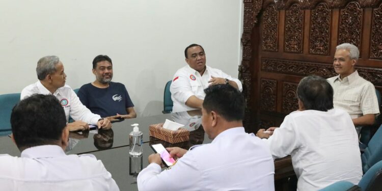 Presiden Partai Buruh Said Iqbal dan Presiden KSPSI AGN Dukung Ganjar Pranowo Capres