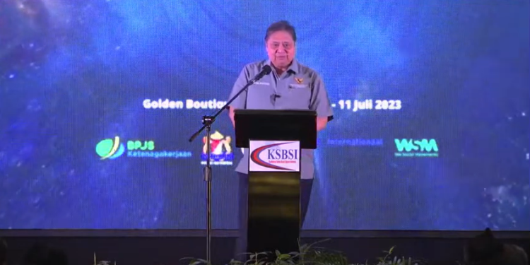 Kongres ke-9 KSBSI di Jakarta Dibuka Airlangga Hartarto