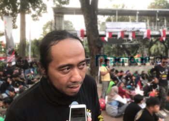 Aksi KON di Patung Kuda Tuntut Janji Presiden Jokowi Perihal Regulasi