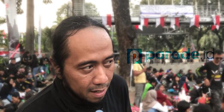Aksi KON di Patung Kuda Tuntut Janji Presiden Jokowi Perihal Regulasi