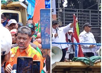 KSPI Aksi Bersama KSPSI AGN: Sepakat Tolak UU Cipta Kerja