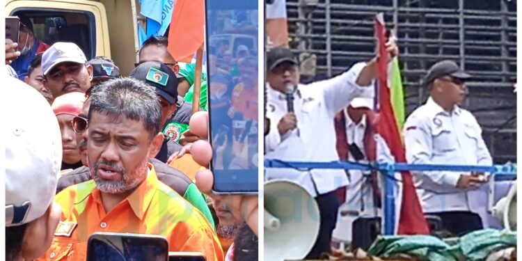 KSPI Aksi Bersama KSPSI AGN: Sepakat Tolak UU Cipta Kerja