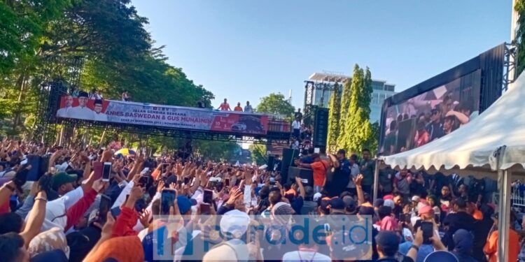 Lautan Massa Jalan Gembira AMIN di Makassar