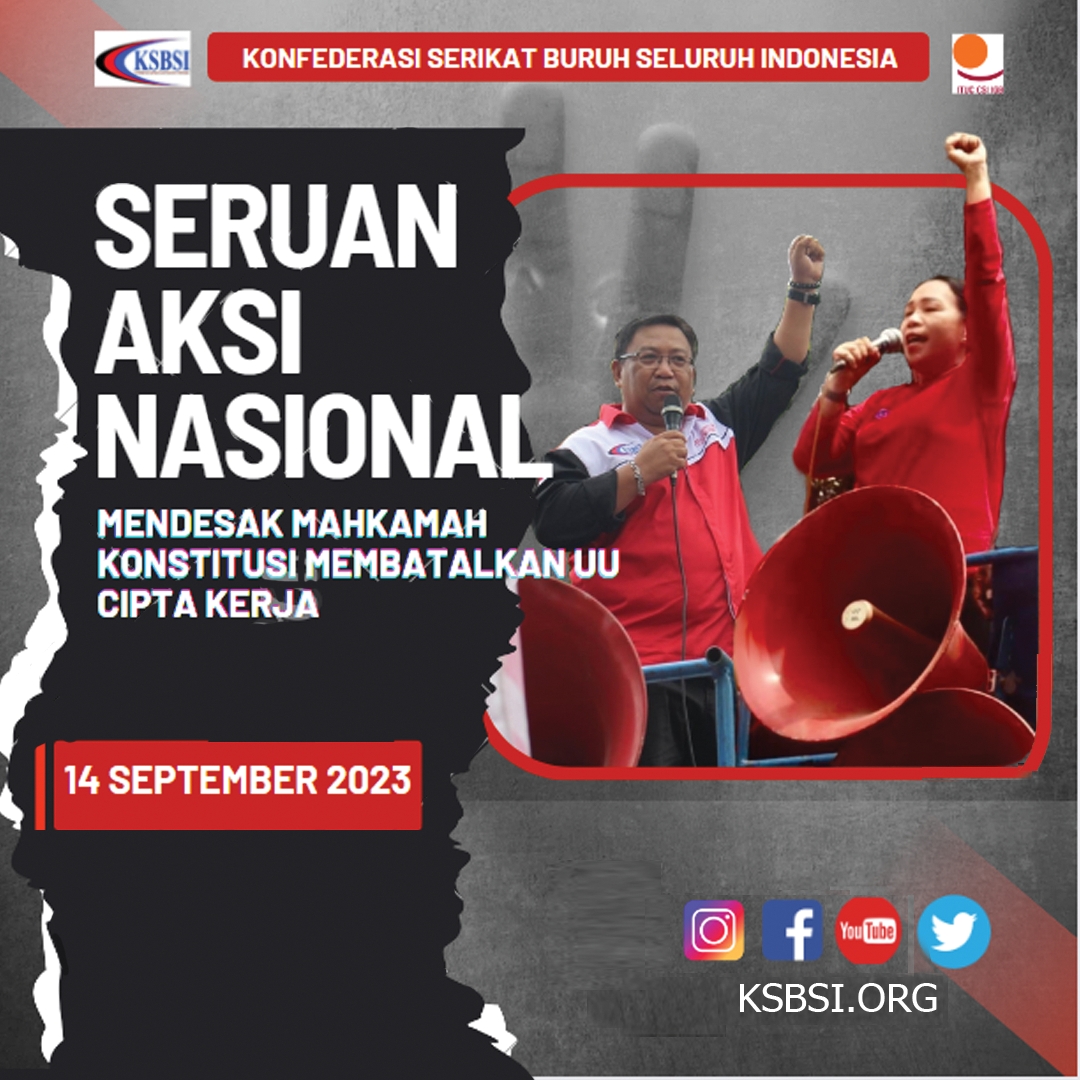 Aksi Ksbsi 14 September Mendesak Mk Batalkan Uu Cipta Kerja Parade Id