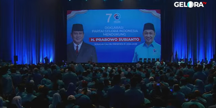 Deklarasi Partai Gelora Dukung Prabowo Subianto Presiden 2024